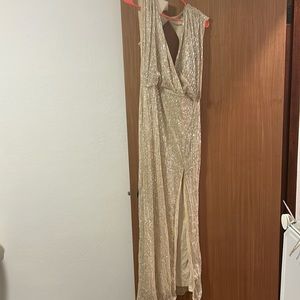 Beige formal dress